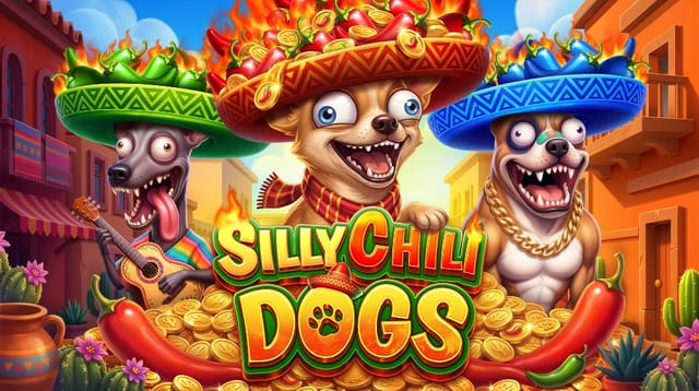 Silly Chili Dogs slot key art - mariachi chili dog characters from ELA Games HTML5 video slot Silly Chili Dogs slot key art - mariachi chili dog characters from ELA Games HTML5 video slot